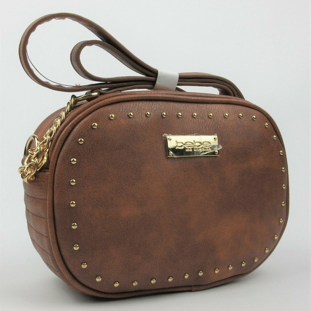 NWT $79 Bebe Womens Shelly Stud Trim Camera Bag